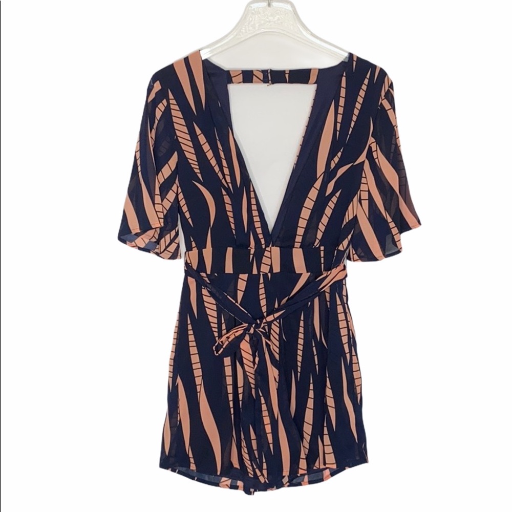 CALS Blue and Peach Flirty Romper Size M